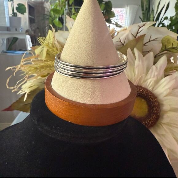 Sterling Silver 3 Bangle Bracelets - Picture 8 of 13